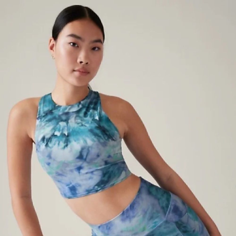 Athleta Conscious Crop Printed Bra A-C